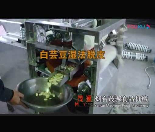白蕓豆濕法脫皮
